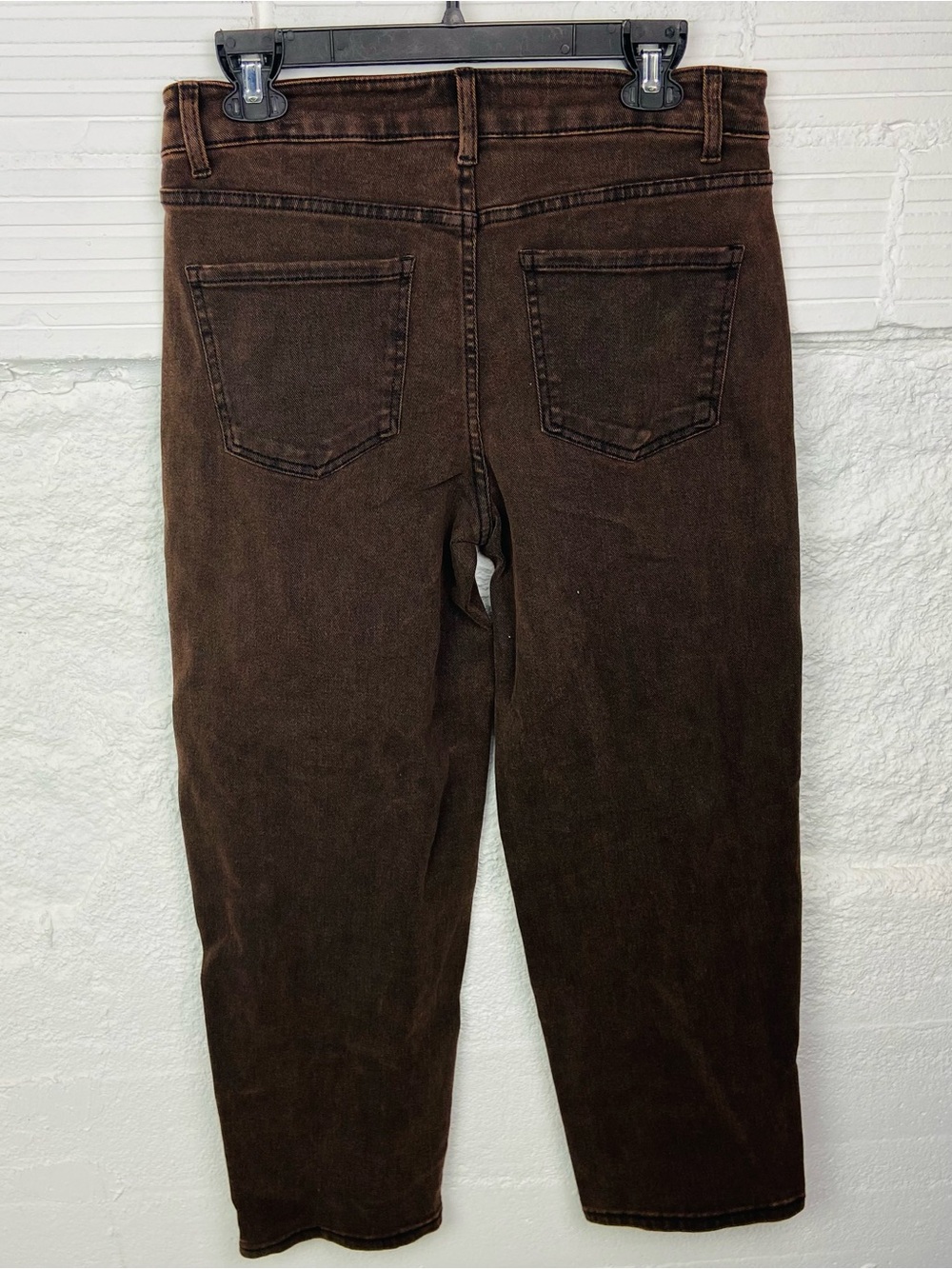 NWT Time and Tru Women’s Brown High Rise barrew Jeans size 12 - Picture 3 of 14